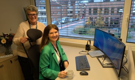 Trine og Siri web Fornyelse på Torvet: – Velkommen inn